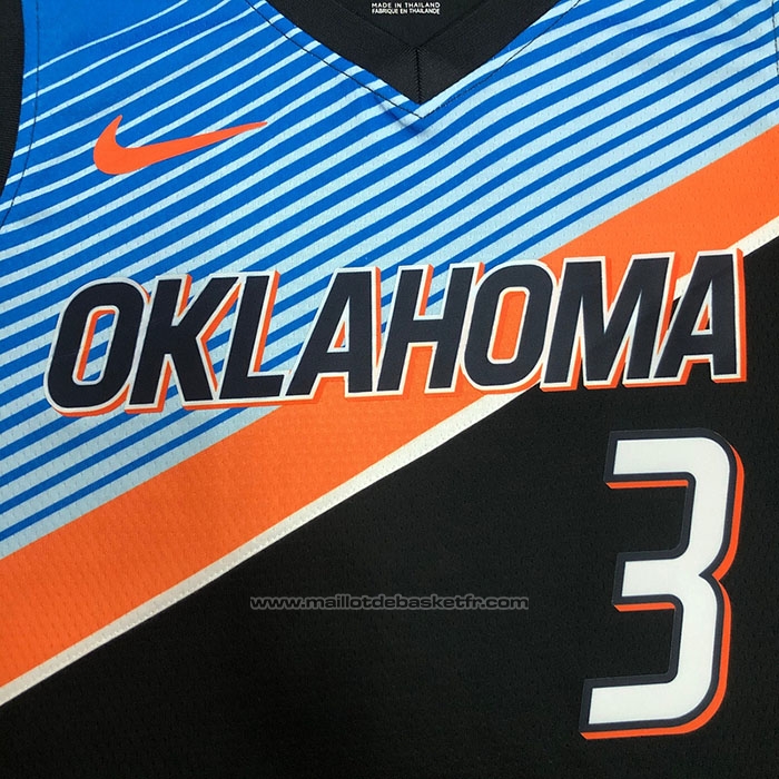 Maillot Oklahoma City Thunder Chris Paul #3 Ville 2020-21 Noir